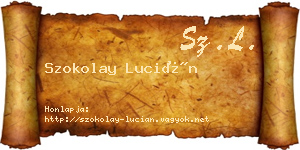 Szokolay Lucián névjegykártya